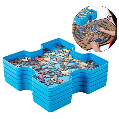 HUSHUI Puzzel sorteerschalen, 6 stuks puzzels sorteerschalen stapelbare schalen puzzelsorteerschaal