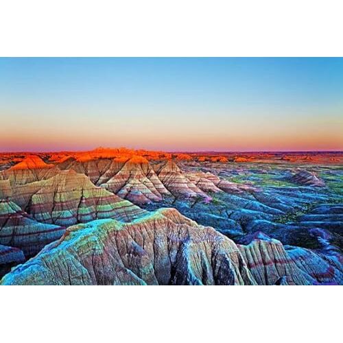 AmsoAn Houten Puzzel, Familieplezier Puzzel Puzzel Educatief Spel Educatief Speelgoed Educatieve Puzzelspellen/Badlands National Park/2000Pcs