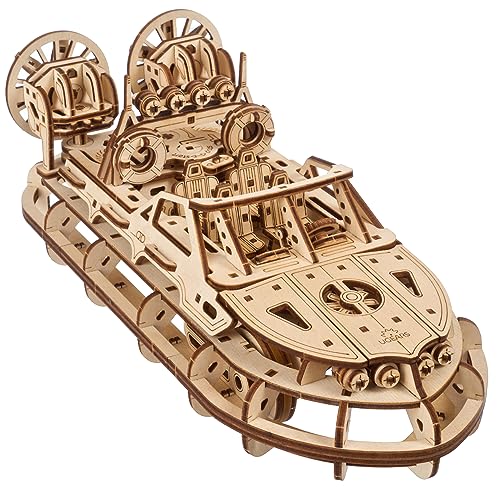 UGEARS Rescue Hovercraft Boot Model Kits voor volwassenen 3D houten puzzelschip Houten Modelboot Kits om te bouwen Premium Modelboot Kits met ingewikkeld ontwerp Ideale houten modellen