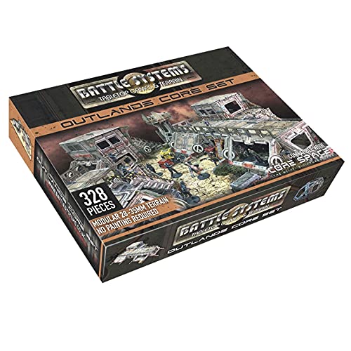 Battle Systems BSTSFC003 Outlands Core Set 28 mm sci-fi-tablet miniatuur speelveld Multi-level speelveld Wargaming in een 40-K-universum