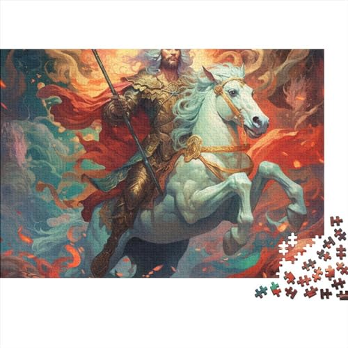 OPSREY Realistische actiepuzzel, 1000 stukjes, puzzels voor volwassenen, abstracte godin puzzel, vloerpuzzel en familiespel, 500 stuks (52 x 38 cm)