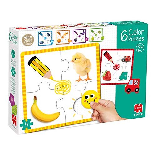 Goula Jumbo  6 Kleurenpuzzels Kinderpuzzel Peuters vanaf 2 Jaar Nederlands Kleuren Leren