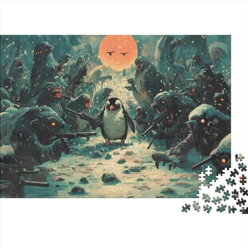 PMVCFRXA Pinguïns Puzzel 300 stukjes geschikt voor volwassenen pinguïns houten speelgoed souvenir 300 stuks (40 x 28 cm)