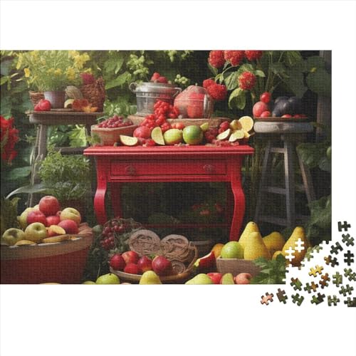 OakiTa Fruit Puzzels voor volwassenen, kleurrijke fruitpuzzel, voor volwassenen, voor volwassenen, stressverminderende kinderen, educatief voor volwassenen en kinderen vanaf 14 jaar, 1000 stuks (75 x 50 cm)