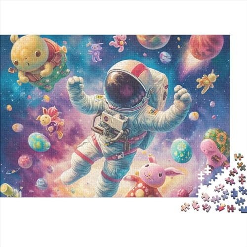 PMVCFRXA Astronauten puzzel 300 stukjes puzzel voor volwassenen astronauten puzzel houten decoratie 300 stuks (40x28cm)