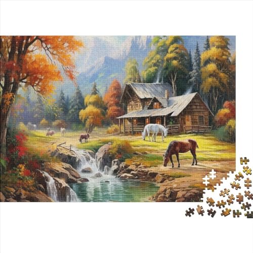 PMVCFRXA Pregebergte Puzzel 500 Stukjes Volwassenen Puzzel Voorgebergte Houten Speelgoed Woondecoratie 500 stuks (52 x 38 cm)