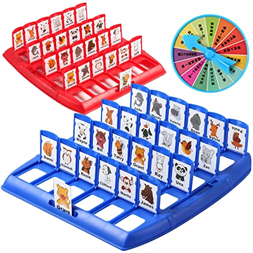 LVTFCO Raad een bordspel, raad een spelkaarten   Raad het dierenbordspel   Bordspel Binnen- en buitenspellen Kinderspellen met grote borden, kaarten, spinner voor kinderen vanaf 3 jaar