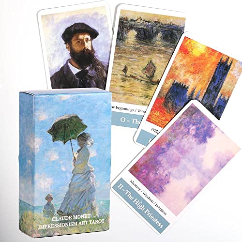 LaiCongCard Claude Monet impressionisme kunst tarot,Claude monet imperssionism art tarot,Tarot card,Firend Game