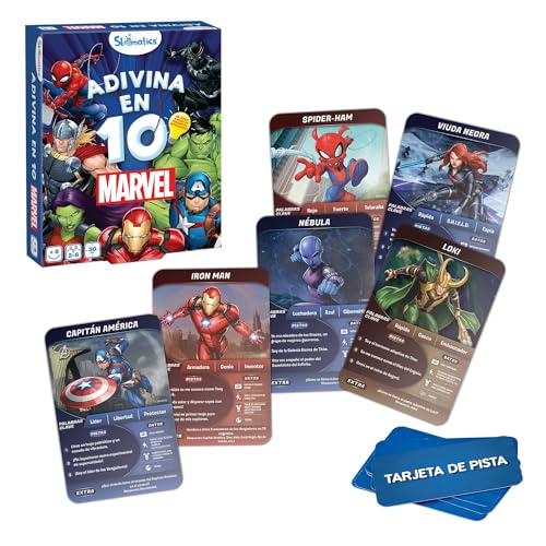 LUDILO Raad in 10 Marvel   Bordspellen voor kinderen vanaf 8 jaar   Marvel kaartspellen   educatieve spellen voor kinderen en volwassenen   Marvel tafelspellen