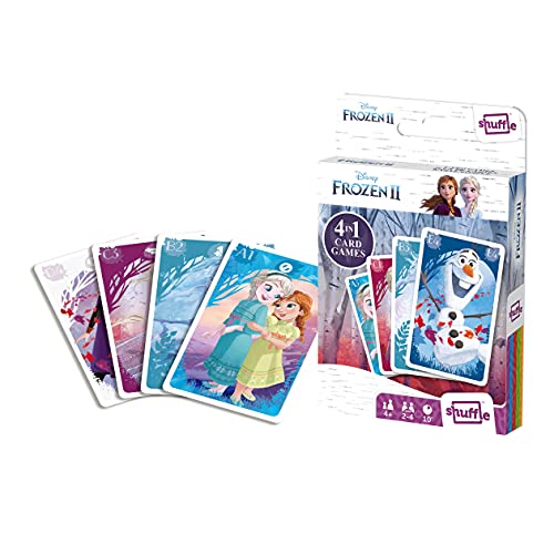 Shuffle Bevroren 2 kaartspellen voor kinderen 4 in 1 snap, paren, gelukkige gezinnen en actiespel, geweldig cadeau voor kinderen van 4 jaar