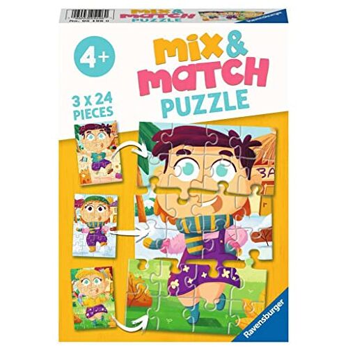 Ravensburger puzzel Mix & Match Bonte Kleren 3x24 stukjes Kinderpuzzel