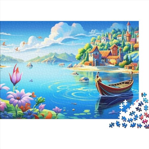 PMVCFRXA Vakantiebaai 300 stukjes puzzel volwassenen puzzel vakantiebaai houten speelgoed uitdagende puzzel 300 stuks (40 x 28 cm)