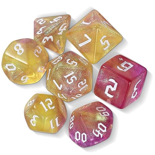 Bztzhm Würfelset, D&D dobbelstenen, DND dobbelstenen, DND Dice, Dungeons en Dragons dobbelsteen, voor kerkers en draken, polyedrische dobbelstenen, RPG, rollenspellen, tafelspellen, hars