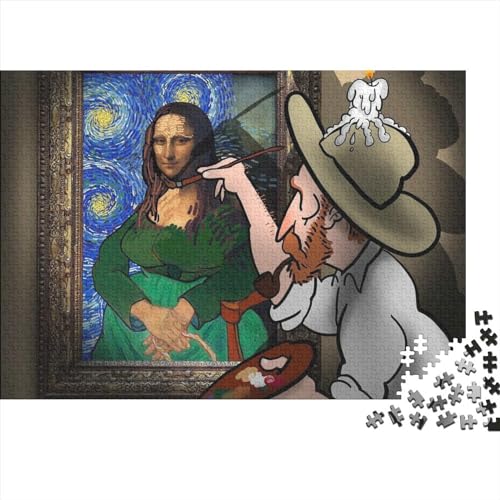 LENTLY Van Gogh Asse-tête Persoonlijke Puzzel Réalisez Votre Propre Puzzel Persoonlijk Avec Votre Afbeelding Et Une Boîte Persoonlijke Jeux De Défi Pour La Famille 500 stuks (52 x 38 cm)