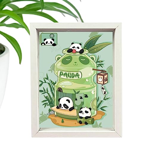 FPGEAR Panda-puzzels voor volwassenen,3D-puzzelspellen voor kinderen Fotolijstontwerp Puzzelspellen voor kinderen Panda-spellen
