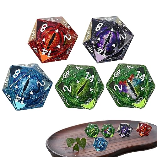 higyee RPG dobbelstenen Hars Kaas Dobbelstenen,Kleur veelvlak dobbelstenen set voor RPG-tafelspellen Rollenspelspellen voor bordspellen, dobbelstenenverzameling, interactieve spellen