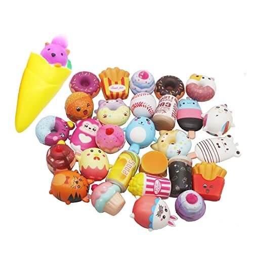 Generic 20 Squishy Verjaardagscadeau Mini Kawaii Party spelletjes stressvermindering kleine voorwerpen Euro Popit kinderen einde pluizig speelgoed dieren