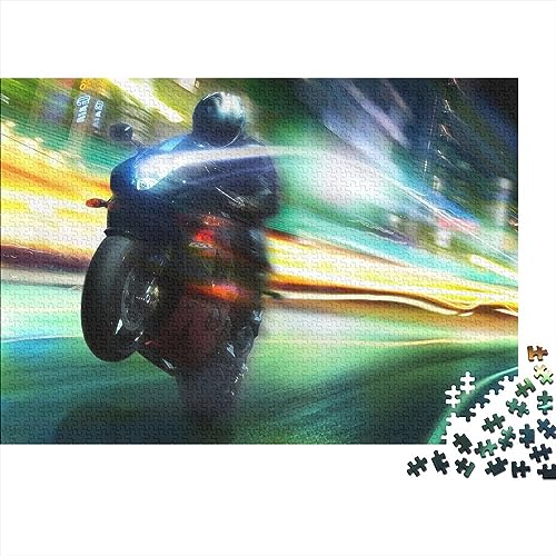 NEDLON Scooter legpuzzels voor volwassenen 300 stukjes puzzel hersenkraker spel kunstcollectie hersenkraker volwassenen premium kwaliteit houten puzzel 300 stuks