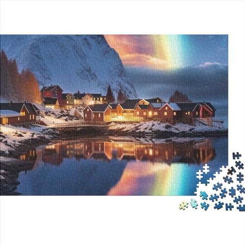 EsYem Aurora (Astronomy) Puzzel voor kinderen, 500 stukjes, educatief spel, Aurora (astronomie), puzzel voor volwassenen, woninginrichting voor volwassenen en kinderen vanaf 14 jaar, 500 stuks (52 x 38 cm)