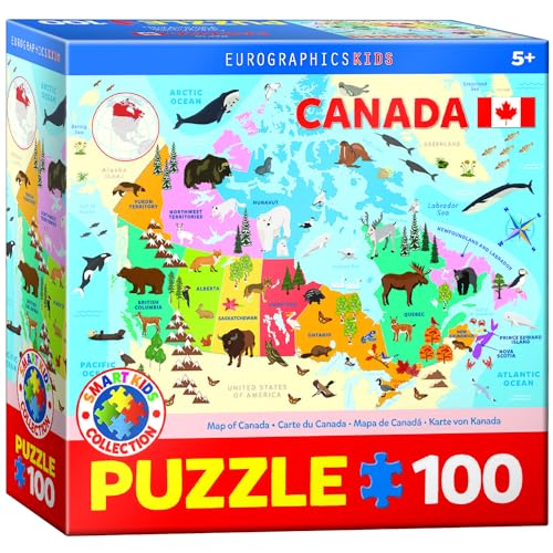 EuroGraphics Geïllustreerde kaart van Canada 100 pc