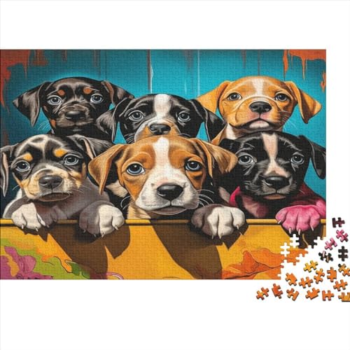 DAKINCHERRY Puppies Puppy Familieplezier 100% gerecyclede dozen 500 stuks (52 x 38 cm)