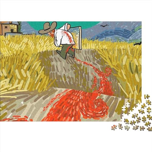LENTLY Van Gogh Asse-tête Persoonlijke Puzzel Réalisez Votre Propre Puzzel Persoonlijk Avec Votre Afbeelding Et Une Boîte Persoonlijke Jeux De Défi Pour La Famille 500 stuks (52 x 38 cm)