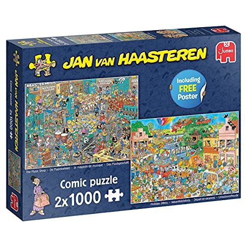 Jumbo Jan van Haasteren De Muziekwinkel & Vakantiekriebels 2x 1000 stukjes Legpuzzel voor Volwassenen