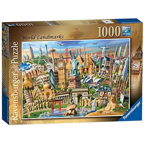 Ravensburger World Landmarks Puzzel, Bezienswaardigheden uit de hele wereld, 1000 stukjes