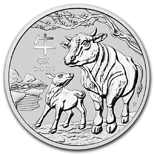 THE PERTH MINT 2021 Serie III Australië 2oz zilveren maan Ox BU (2 oz)