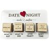 CASERE Date Night Dice,Date Night Dice Kit,Date Night Dice voor koppels, PortableDate Night Dice,Romantische houten paar date night ideeën. (1 set)