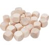 GICO Blanco dobbelstenen, blanco, blanco, 16 mm, randlengte, naturel, 5964, 25 stuks