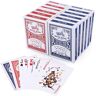 LotFancy 12 decks kaartspellen 54 standaard index poker speelkaarten 6 blauwe en 6 rode, gladde kartonnen speelkaarten, perfect voor party gunsten spellen (6,3 * 8,8 cm)