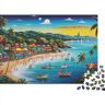 Shangancb Holiday Bay Puzzel 300 stukjes, een prachtige en kleurrijke vakantiebestemming voor volwassenen, verfijnd, perfect voor spelletjesavonden, behendigheid, familiedecoratie, cadeau-idee, pedagogisch