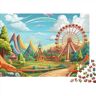 SAYOBO Pretpark puzzel 500 stukjes puzzeluitdaging speelplaats voor kinderen moeilijkheidsgraad uitdagende geestelijke uitdaging uitdagend entertainment gripspel 500 stuks (52 x 38 cm)