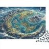 DAKINCHERRY World Map Puzzel met 1000 stukjes, voor volwassenen, familiespel, wereldcontinent, cadeau voor liefde en vriend, onmogelijk, puzzel 1000 stuks, 75 x 50 cm