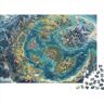 DAKINCHERRY World Map 500 klassieke puzzelstukjes, familiespel, wereldcontinent, cadeau voor liefde en vriend, hoogwaardige druk, 500 stuks (52 x 38 cm)