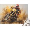 YTPONBCSTUG Motorpuzzels voor volwassenen, familieplezier, dirtbikes, motorcross thema, puzzelspellen, 1000 stuks, voor volwassenen, cadeau, 75 x 50 cm, 1000 stuks