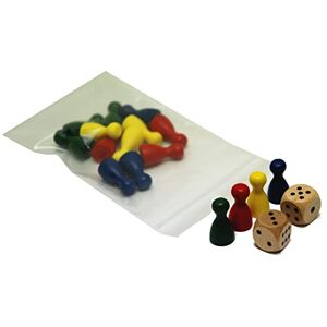 Hot Games Pionnen Set hout voor Ludo of Keezen 24mm. 4x4 kl.ass.in zak