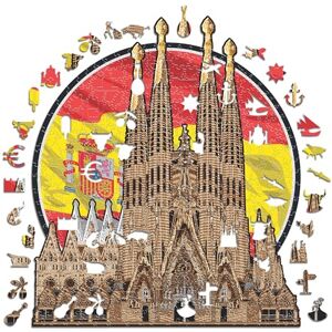 Iconic Sagrada Familia - Monument Houten Puzzel M - Puzzel Iconic Sagrada Familia - Monument Houten Puzzel M - Puzzel