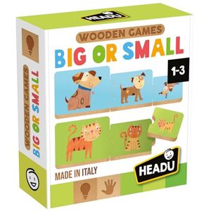 Headu Wooden Game Baby Big Or Small groot of klein van hout educatief spel 1-3 jaar, logica en serialisatie, dieren en hoeveelheden, fijne motoriek en observatie, cadeau-idee, gemaakt in Italië Headu Wooden Game Baby Big Or Small groot of klein van hout educatief spel 1-3 jaar, logica en serialisatie, dieren en hoeveelheden, fijne motoriek en observatie, cadeau-idee, gemaakt in Italië