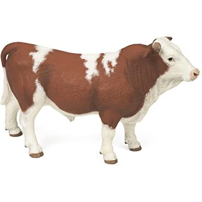 Papo Realistische Simmental stier figuur 3 jaar en ouder Leven op de boerderij collectie Educatief spel plattelandswereld Cadeau-idee speelgoed voor meisjes en jongens Papo Realistische Simmental stier figuur 3 jaar en ouder Leven op de boerderij collectie Educatief spel plattelandswereld Cadeau-idee speelgoed voor meisjes en jongens