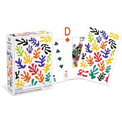 Sentosphère Spel met 54 kaarten, geïnspireerd door Henri Matisse La Gerbe – brugformaat – standaard speelkaarten – gemaakt in Frankrijk – zachte en glijdende kaart – 1256 Sentosphère Spel met 54 kaarten, geïnspireerd door Henri Matisse La Gerbe – brugformaat – standaard speelkaarten – gemaakt in Frankrijk – zachte en glijdende kaart – 1256