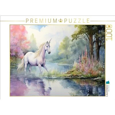 CALVENDO Puzzel Eenhoorn aan meer 1000 stukjes legformaat 64 x 48 cm foto-puzzel voor gelukkige uren CALVENDO Puzzel Eenhoorn aan meer 1000 stukjes legformaat 64 x 48 cm foto-puzzel voor gelukkige uren