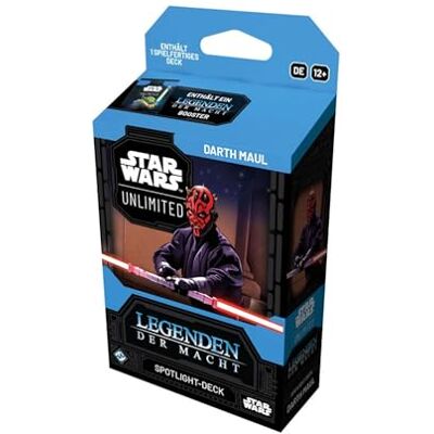Fantasy Flight Games Asmodee FFG Star Wars: Unlimited Trading Card Game Legenden der Macht Spotlight Deck Darth Maul Exclusieve kaarten, TCG voor kinderen en volwassenen, leeftijd 12+, 2+ spelers, 20 minuten Fantasy Flight Games Asmodee FFG Star Wars: Unlimited Trading Card Game Legenden der Macht Spotlight Deck Darth Maul Exclusieve kaarten, TCG voor kinderen en volwassenen, leeftijd 12+, 2+ spelers, 20 minuten