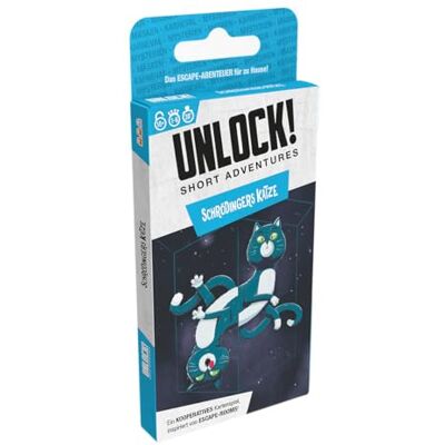 Space Cowboys Unlock! Short Adventures: Schrödingers Katze Coöperatief Escape-puzzelspel voor 1-6 spelers, 30 minuten, bordspel vanaf 10 jaar, moeilijkheid: medium, Duits Space Cowboys Unlock! Short Adventures: Schrödingers Katze Coöperatief Escape-puzzelspel voor 1-6 spelers, 30 minuten, bordspel vanaf 10 jaar, moeilijkheid: medium, Duits