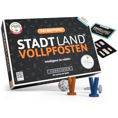 DENKRIESEN STADT LAND VOLLPFOSTEN® Brettspiel + Junior Erweiterung: Intelligenz ist relativ. DENKRIESEN STADT LAND VOLLPFOSTEN® Brettspiel + Junior Erweiterung: Intelligenz ist relativ.
