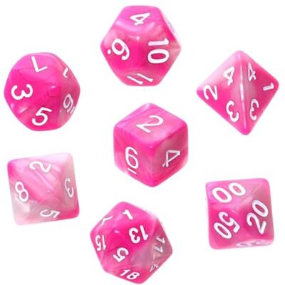 Asmodee Set botten REBEL RPG Tweekleurig Roze en wit (witte cijfers) Asmodee Set botten REBEL RPG Tweekleurig Roze en wit (witte cijfers)