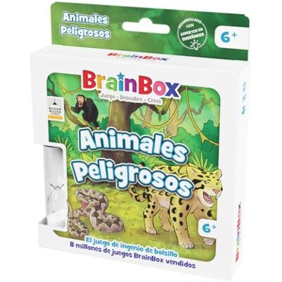 Bezzerwizzer Beezerwizzer Studio BrainBox Pocket gevaarlijke dieren, kaartspel, vanaf 6 jaar, vanaf 1 speler, 10 minuten per spel, Spaans Bezzerwizzer Beezerwizzer Studio BrainBox Pocket gevaarlijke dieren, kaartspel, vanaf 6 jaar, vanaf 1 speler, 10 minuten per spel, Spaans