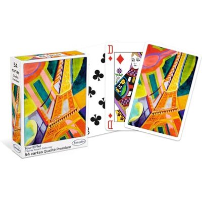 Sentosphère Set van 54 Robert Delaunay Eiffeltoren Bridge formaat Standaard speelkaarten Gemaakt in Frankrijk Zachte en glijdende kaart 1255 Sentosphère Set van 54 Robert Delaunay Eiffeltoren Bridge formaat Standaard speelkaarten Gemaakt in Frankrijk Zachte en glijdende kaart 1255