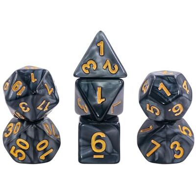 Epic Forge Zwart Goud Dobbelstenen Set - Role Playing Game Accessoires Epic Forge Zwart Goud Dobbelstenen Set - Role Playing Game Accessoires